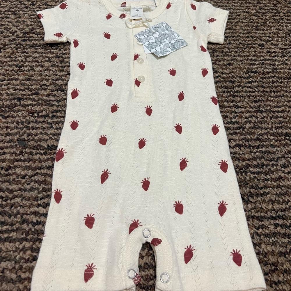 Kate Quinn strawberry short jumpsuit
